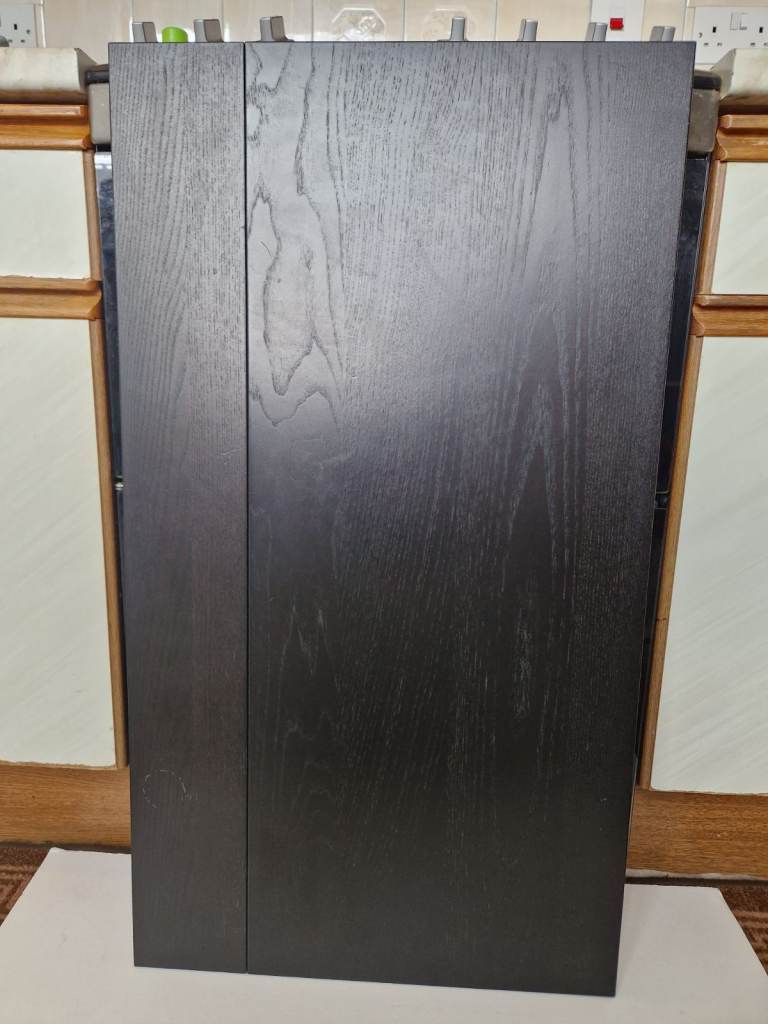 Ikea NORBERG Wall-mounted drop-leaf table, Black, 74x60 cm