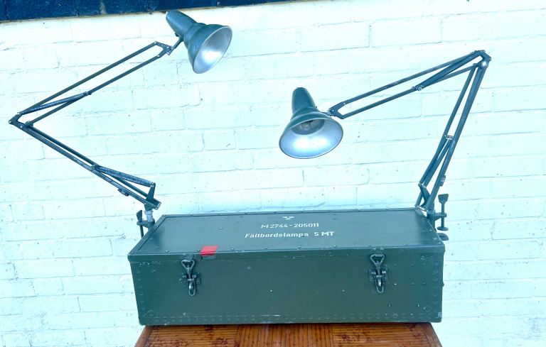 5 available Military green lamp desk industrial vintage retro anglepoise antique light lighting army