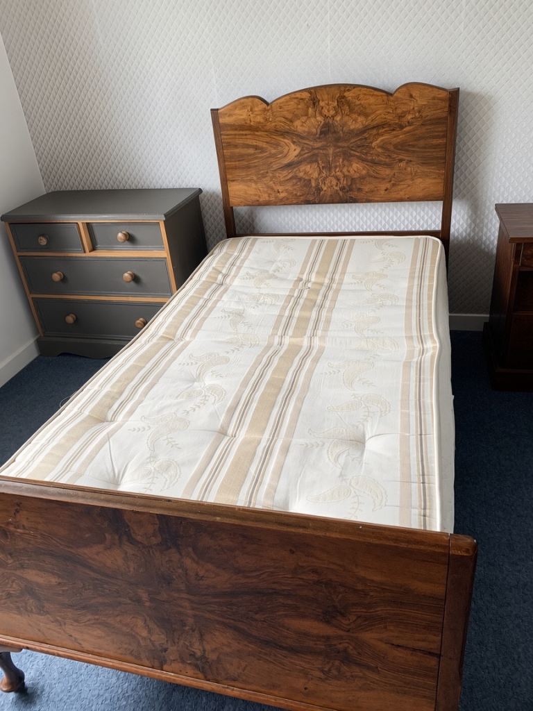 Walnut ‘Large Single’ bed frame (mattress not included)