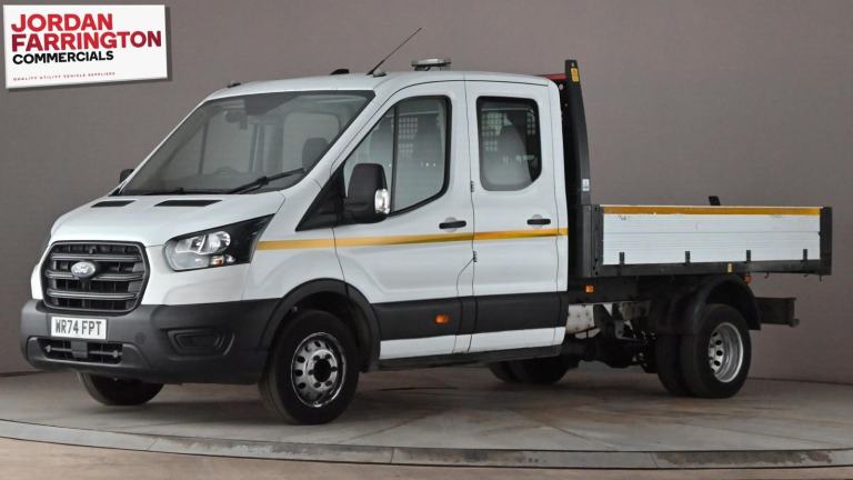 2024 74 reg FORD TRANSIT RWD EURO 6 UTILITY SPEC DOUBLE CAB TIPPER WITH AIR-CON