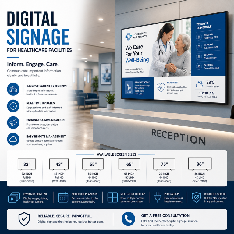 New Digital Signage Display for Healthcare Facilities
