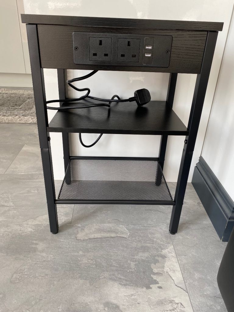 Side table with charging station