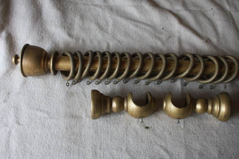Wooden curtain poles