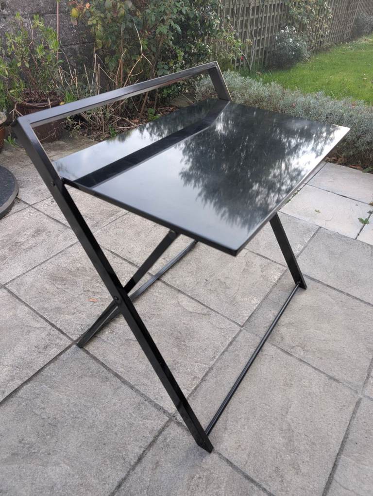 Habitat Compact Folding Office Desk - Black