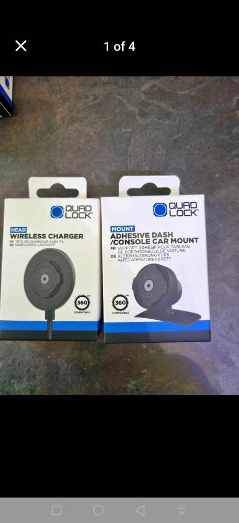 Quad lock wireless charger and mount BNIB car