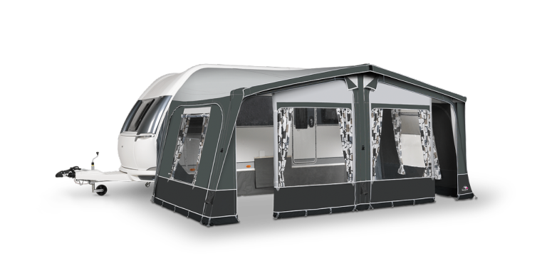 Daytona Air Double your living space with ease. Depth: 240cm Colours: Charcoal / Grey