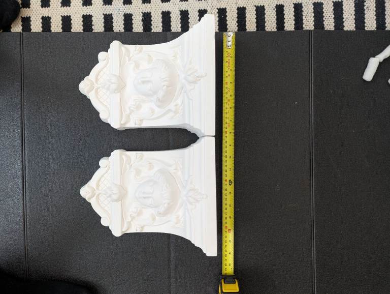 A Pair of Large Exquisite Victorian Lady Plaster Corbels