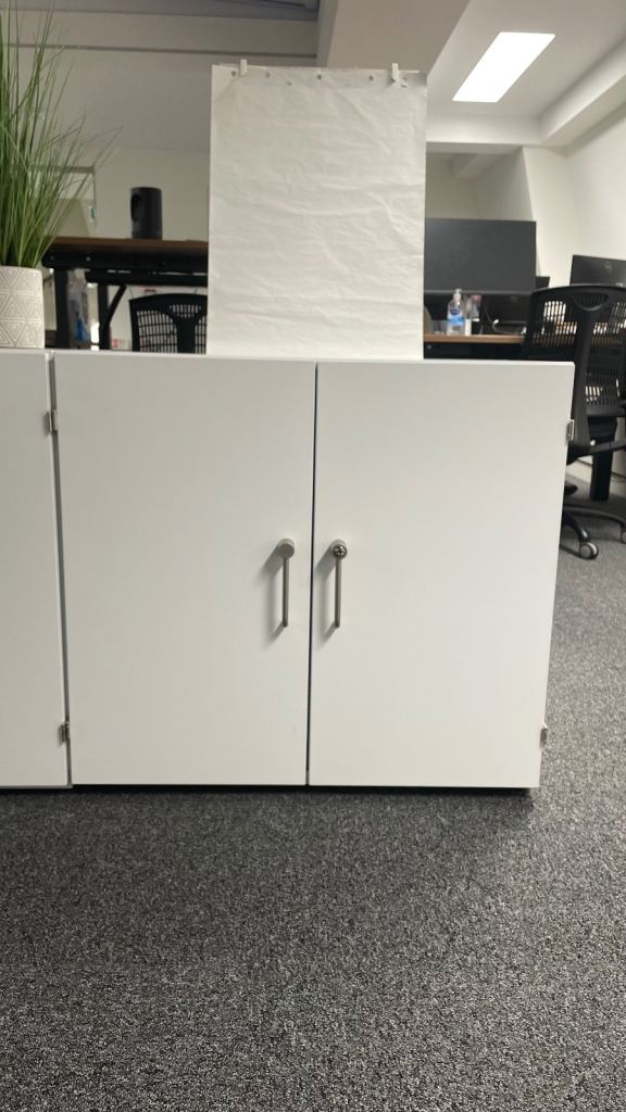 White cabinet for storage