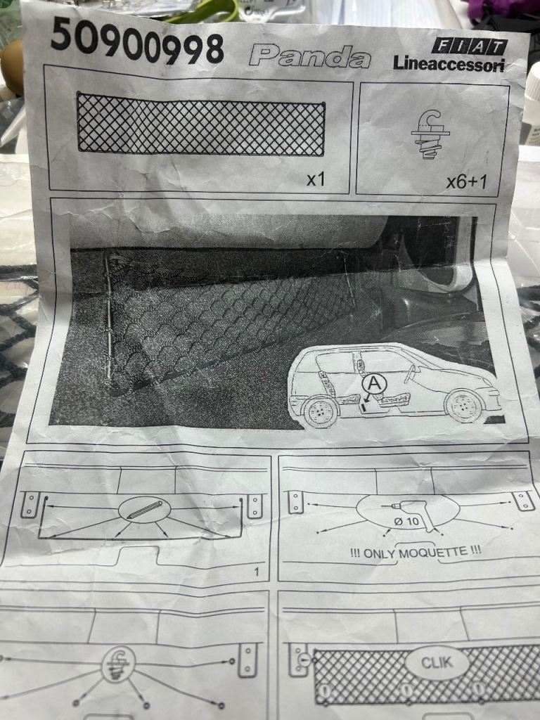 Fiat panda accessories rack