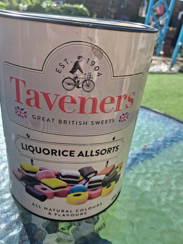 Taverners Colourful Liquorice Allsorts Empty Money Box
