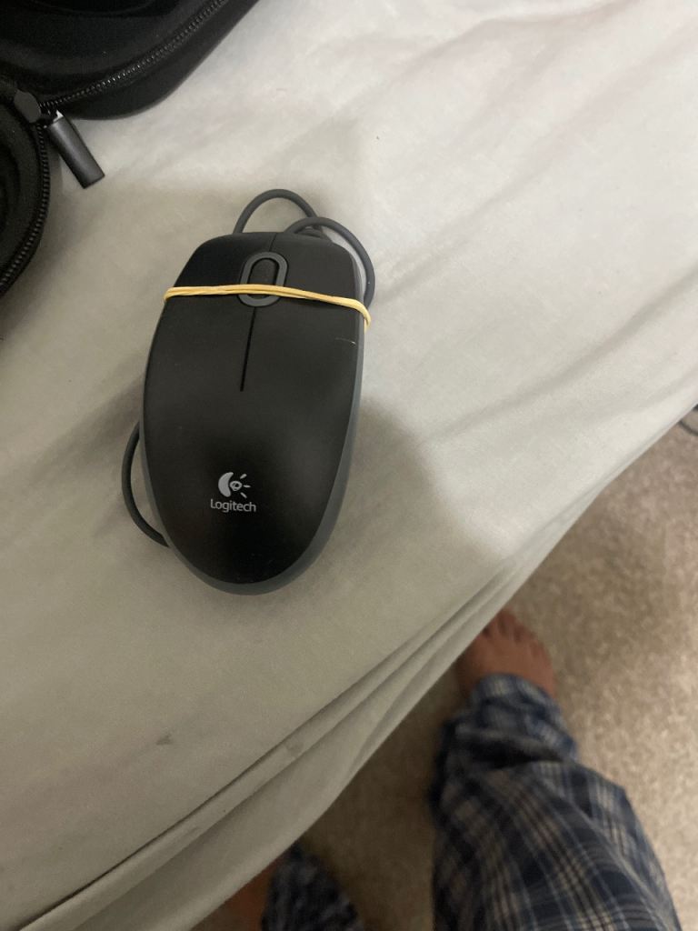 Logitech Wired Computer Mouse – Black, Good Condition