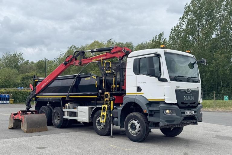 2021 71 plate Euro 6 MAN TGS 35.430 8X4 32t Tipper Grab