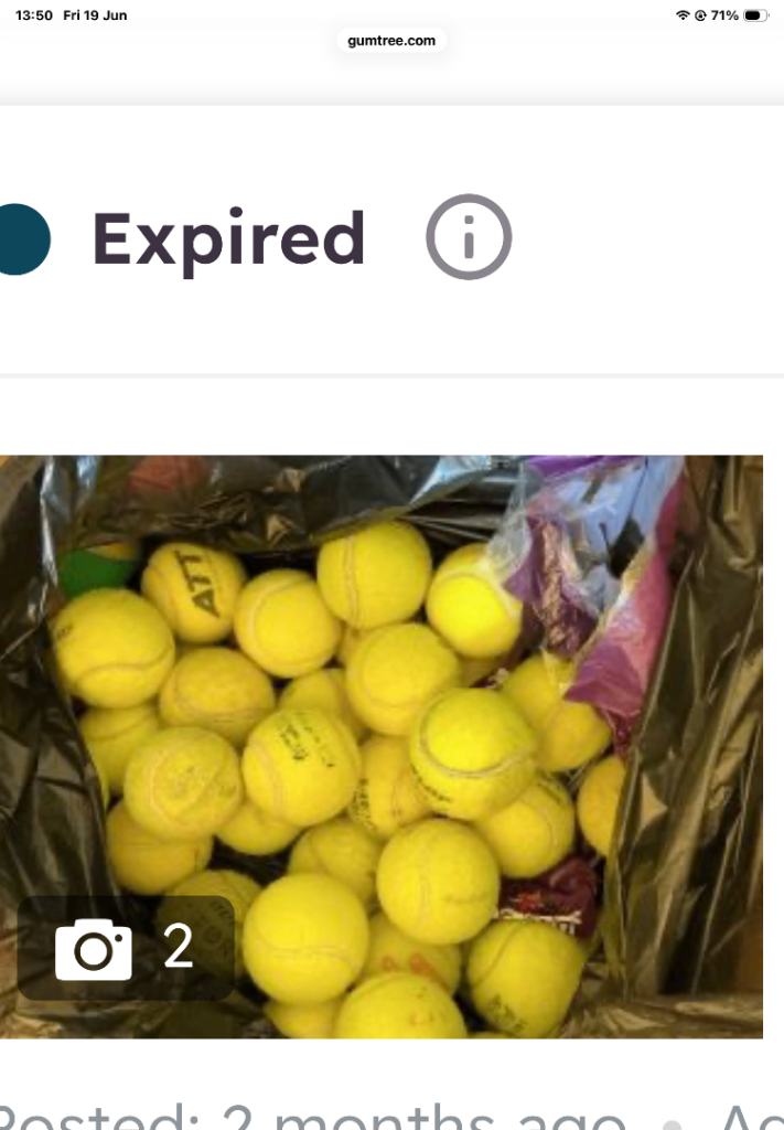 Used tennis balls