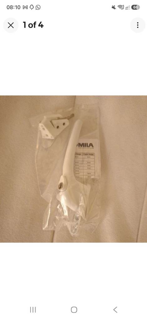 MILA Window Handle – White, New in Packaging