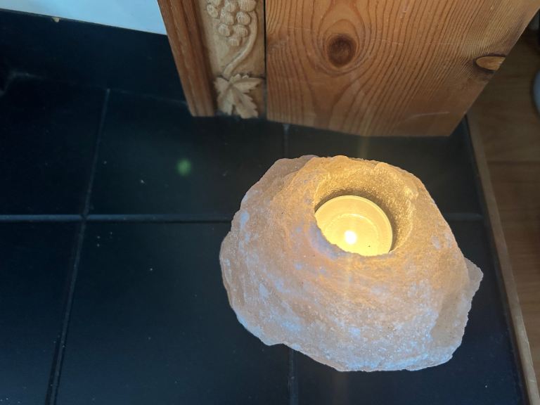 Himalayan Salt Rock Tea Light Candle Holder