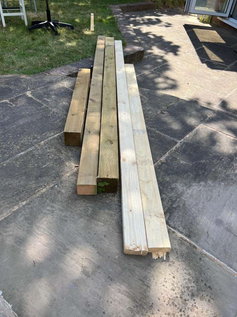 Treated/Untreated Timber Wood Posts lot of Various Sizes
