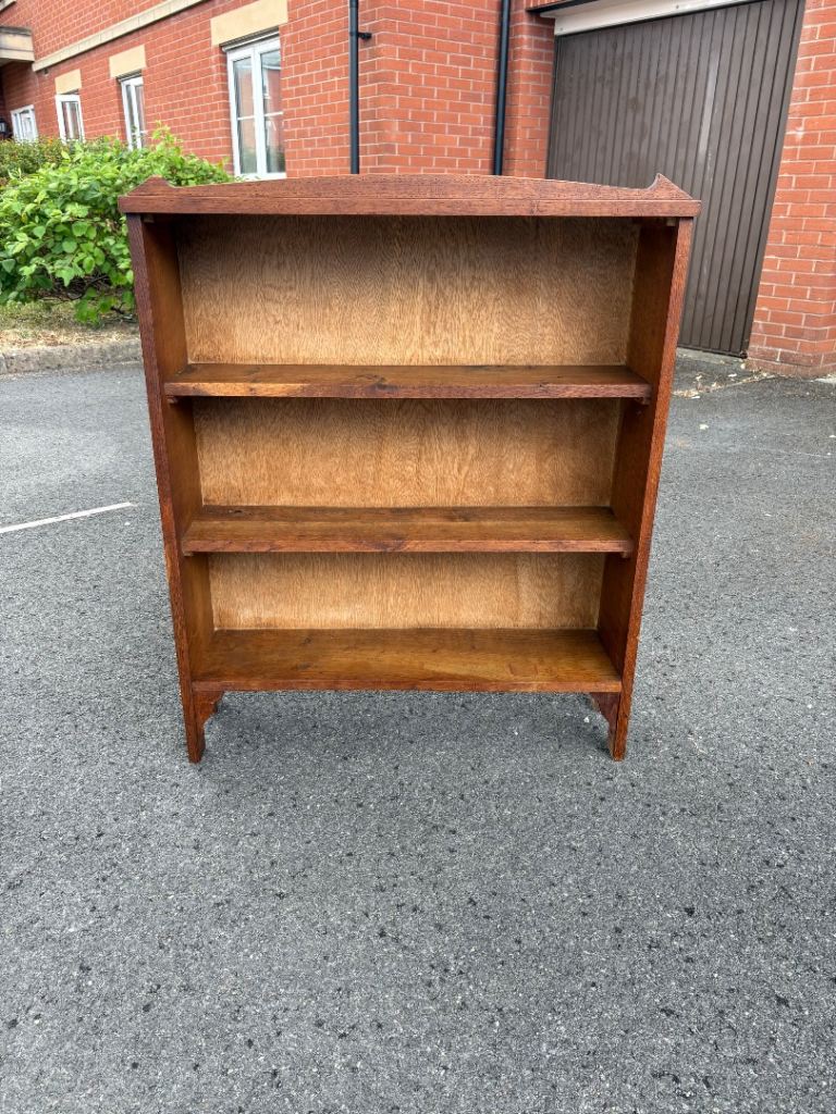 Art deco style oak open bookcase (nationwide delivery available)