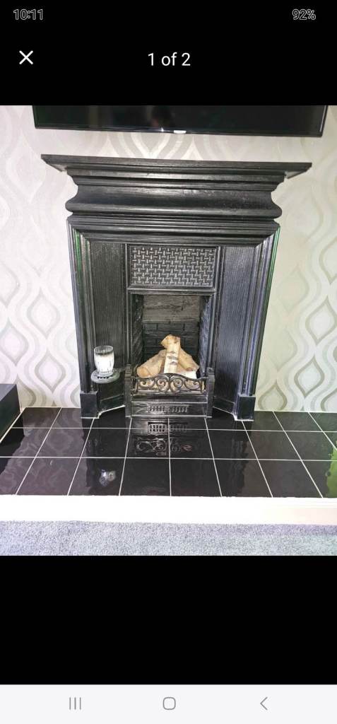 Cast iron Edwardian fire surround and insert
