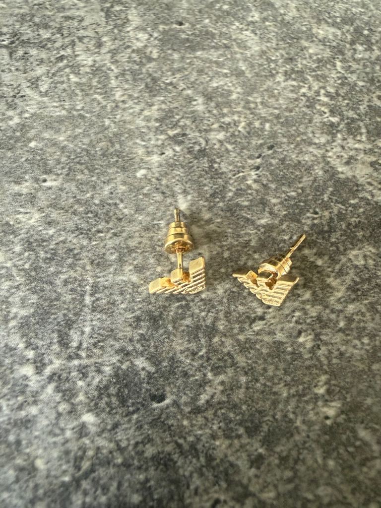 Emporio Armani Gold Eagle Stud Earrings – As Good As New
