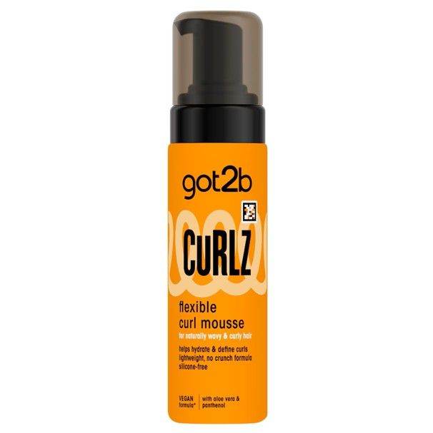got2b Curlz Flexible Curl Mousse with Aloe Vera 200ml for natural & wavy hair
