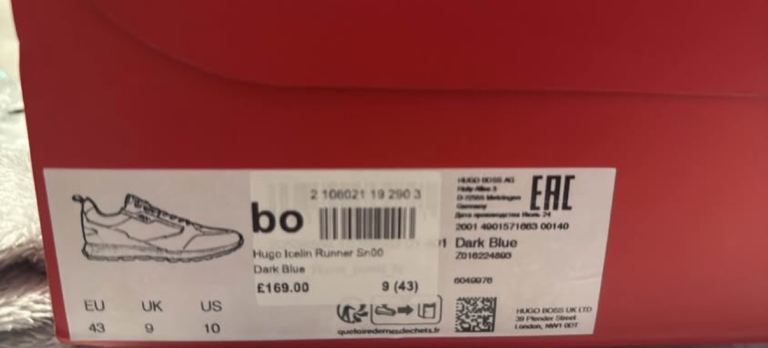 Hugo boss incelin runner DARK BLUE , retail £160