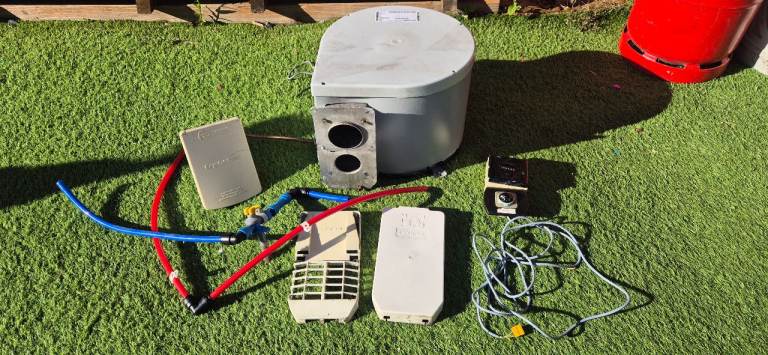 TRUMA US-103 ULTRASTORE gas and electric water heater for camper caravan motorhome boat.