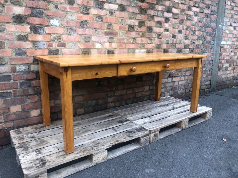 Large dining table solid wood pine dining table 