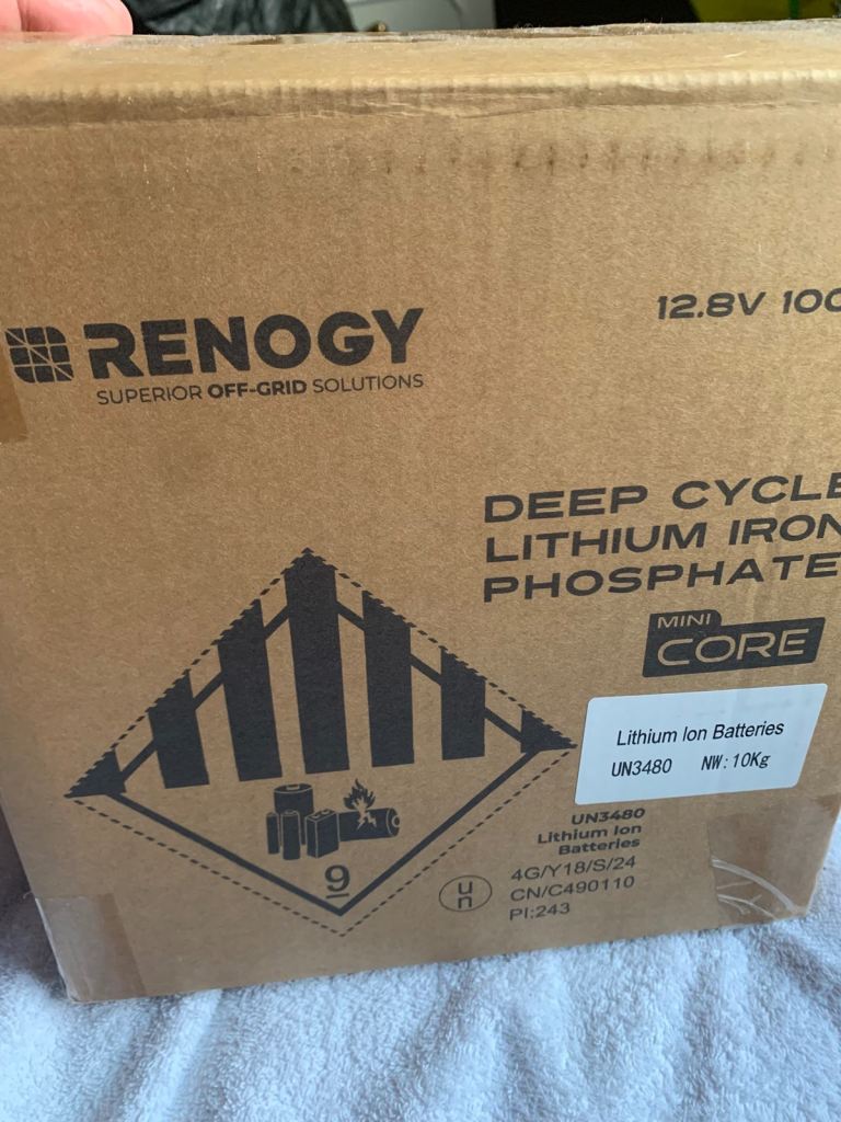RENOGY 100 AH CAMPER OFF GRID SOLAR BOAT CARAVAN RENOGY LIFEPO4  LITHIUM LEISURE CAMPER BATTERY 