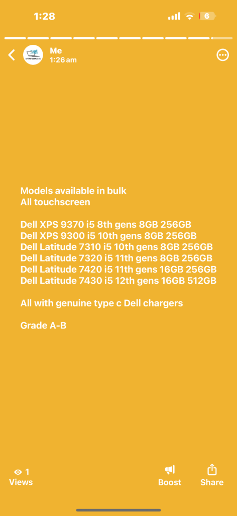 Bulk laptops available 