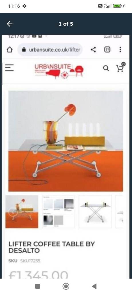 Desalto Italian designer coffee table 