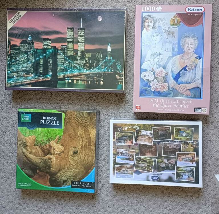 Jigsaw Puzzles x 4 - 1000 pieces - NOW £14 the lot including local delivery 