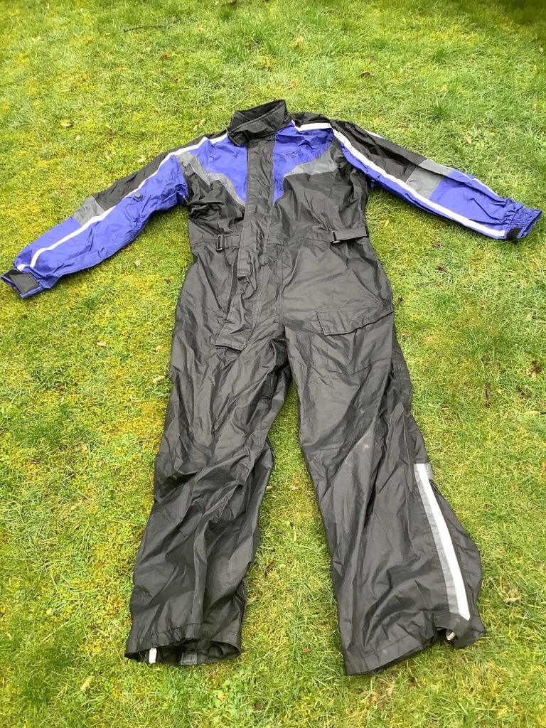 🏍️ RK SPORTS ONE-PIECE WATERPROOF 💧 MOTORCYCLE RAIN ☔️ SUIT (SIZE - XL)