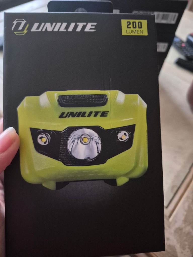 UNILITE PS-HDL2 LED Helmet Headtorches - 200 Lumen