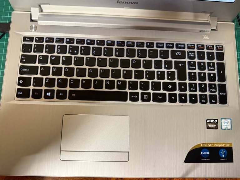 Lenovo ideapad 500 laptop, Windows 10, 1tb SSD, 12gb Ram, Intel i5-6200 cpu @ 2.30ghz.