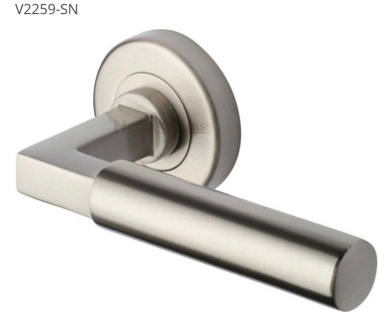 Heritage Brass Satin Nickel Door Handle