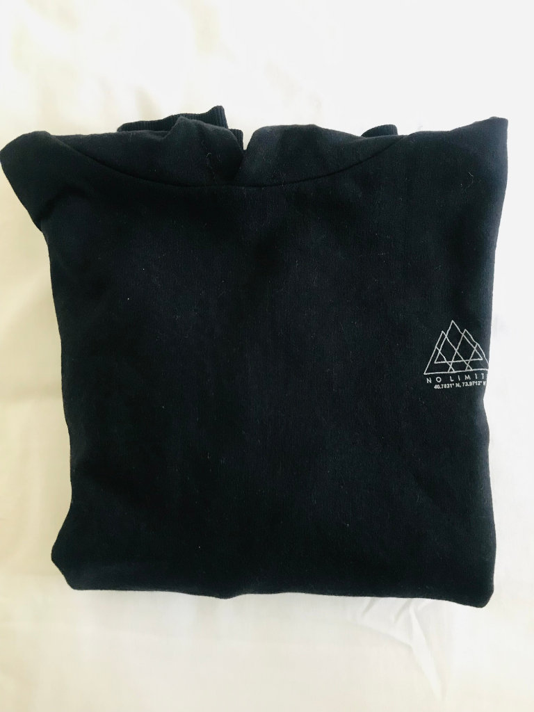 Boys 12-13Y Black Studio Hooded Top with No Limits Logo