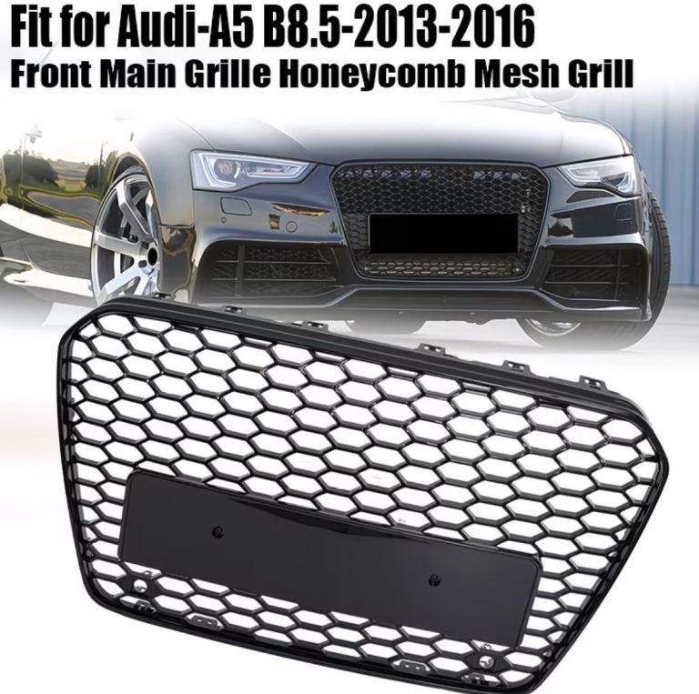 AUDI A5/s5 B8.5 2013-2016 RS Style Gloss Black Honeycomb Grille
