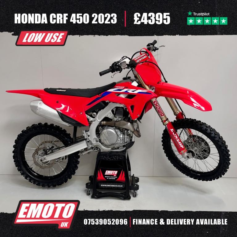 HONDA CRF 450 2023 Motocross Bike 450cc LOW USE @EmotoUK - Finance Available