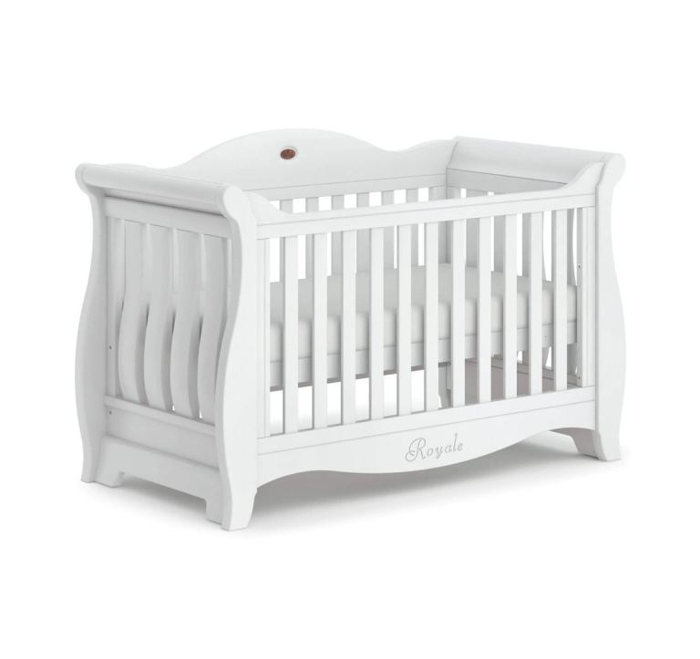 Boori Sleigh Royale Cot Bed with Dresser and changing table
