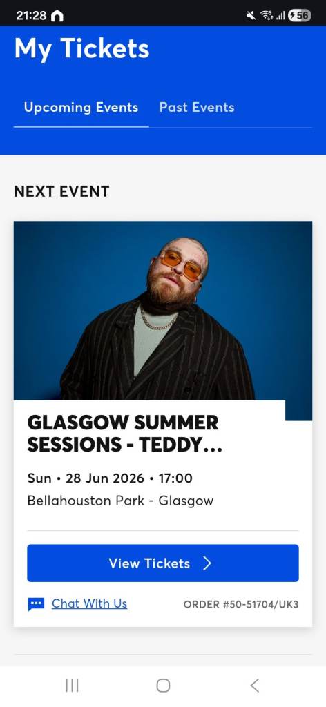 TEDDY SWIMS TICKETS X2