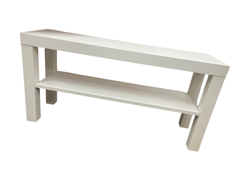 IKEA LACK White TV Bench with Shelf – Good Condition - SIZE 90 X 26CM 