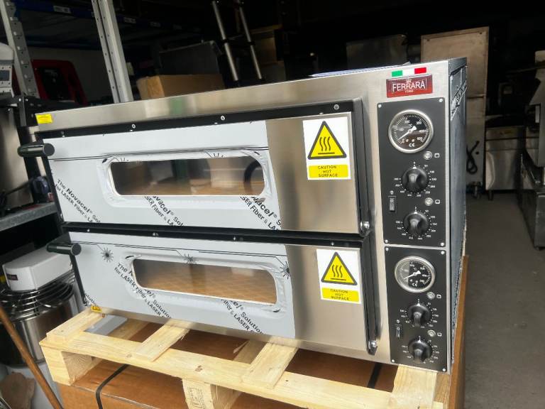 NEW ITALIAN 2 DECK PIZZA OVEN  1 PHASE ELECTRIC  4X4 13'' PIZZA ,CATERING COMMERCIAL KITCHEN 