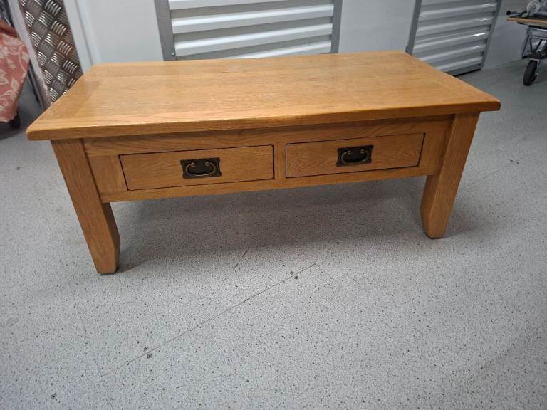 🔥 Solid Oak Coffee Table – 4 Drawers – Heavy Quality – Fast Free Delivery 🚚