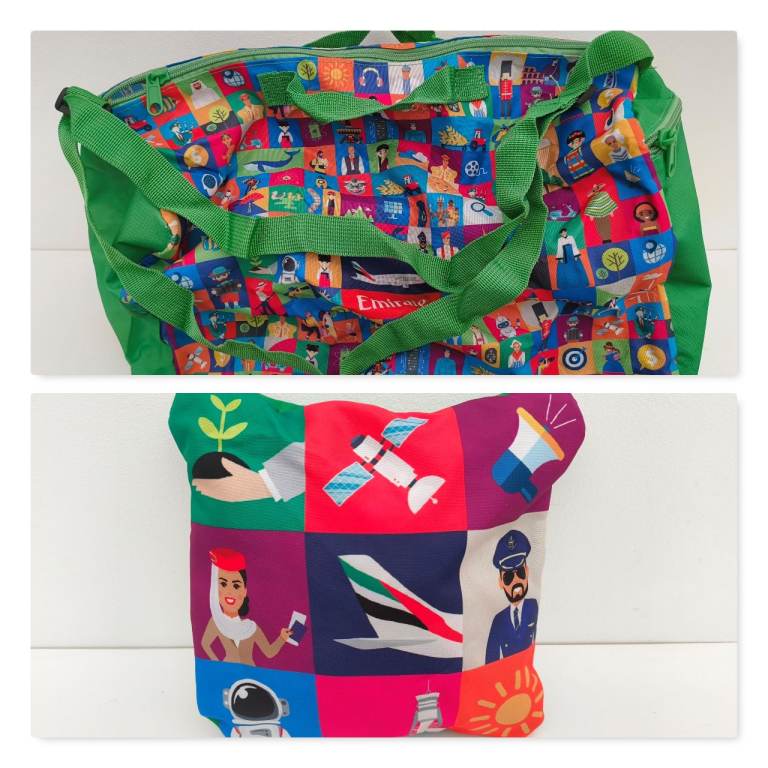 Brand new Emirates kids pack away duffle bag £3.