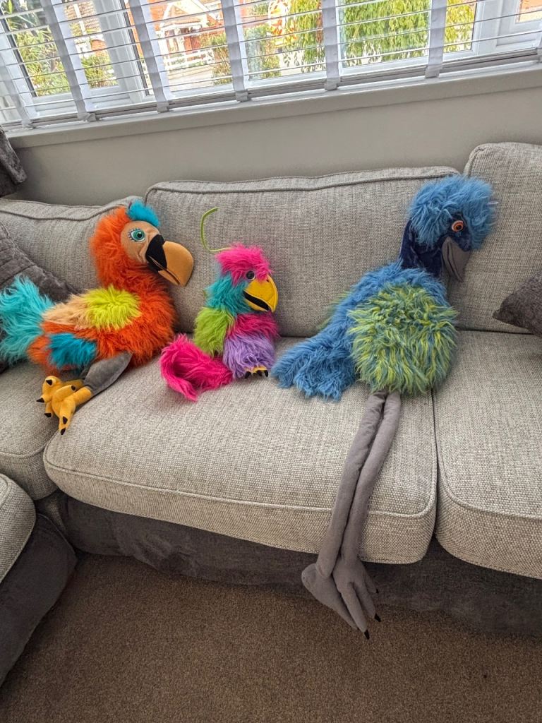 Colourful Parrot Soft Toy - Excellent Condition