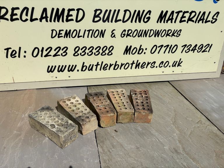 RECLAIMED Buff perforated tapered brick