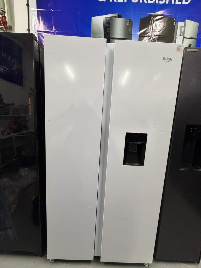 Bush White American Fridge Freezer with Water Dispenser