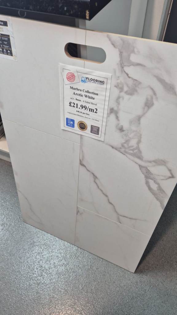Marbra Collection Artic White AC5 8mm Laminate Flooring