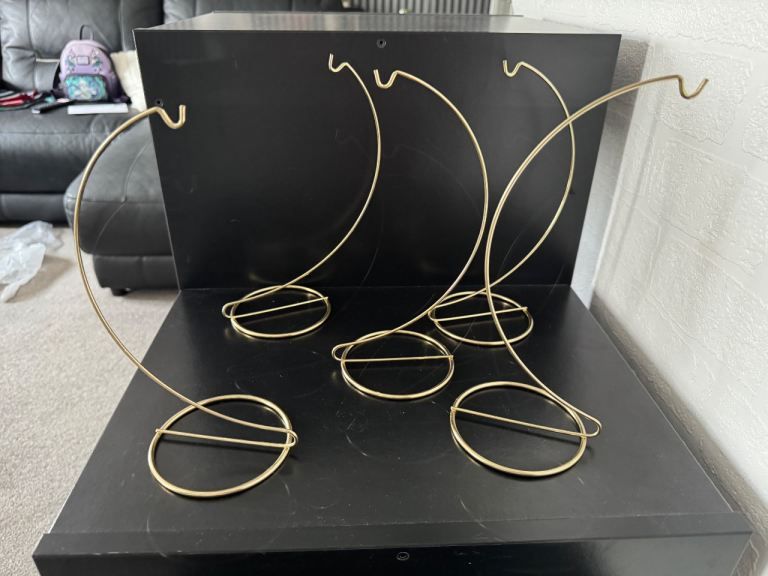 Decorative Gold Ornament Display Stands - Good Condition