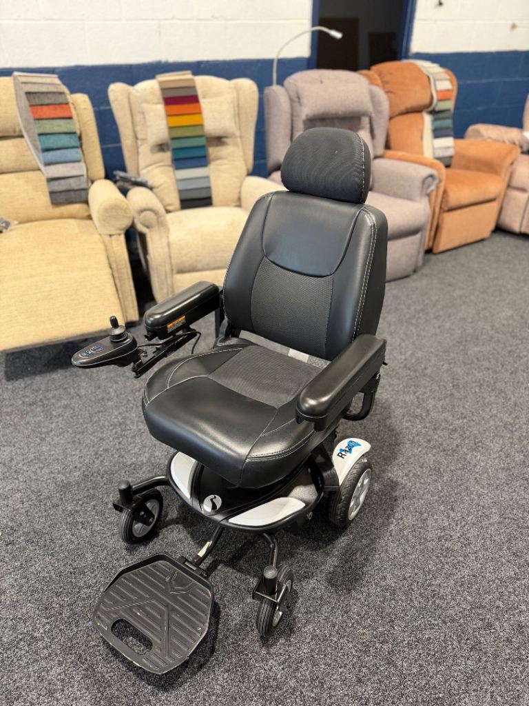 Rascal Electric Wheelchair – Black Leather, Good Condition